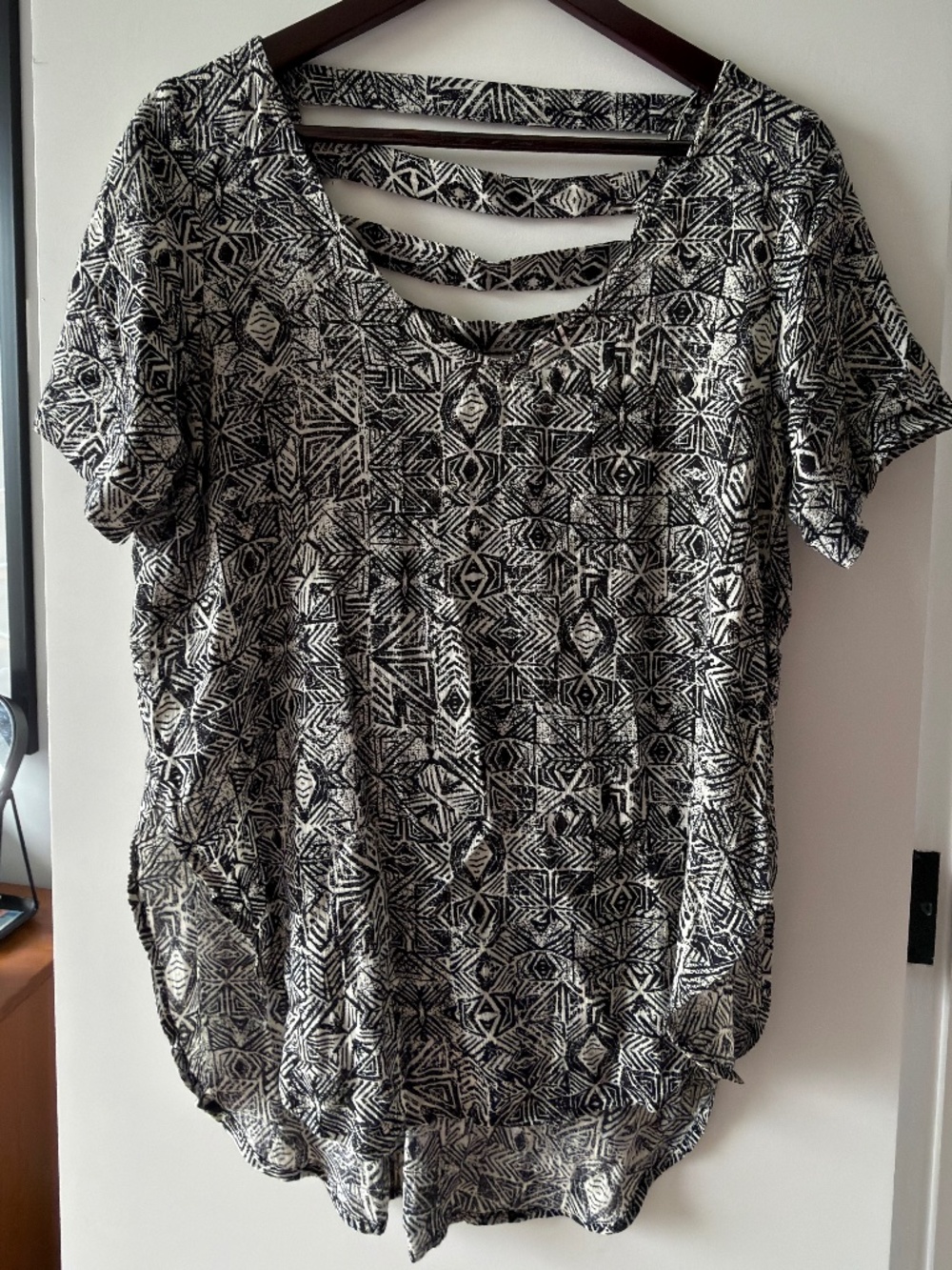 Black & White Patterned Blouse